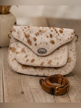 Genuine cowhide Crossbody Purse